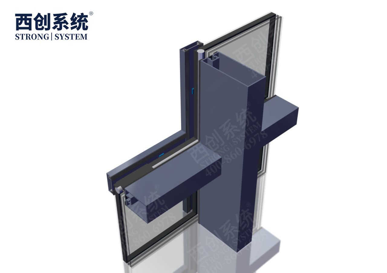 湖北荊州文化中心150mm×60mm×3mm冷彎精制鋼乙級(jí)防火幕墻——西創(chuàng)系統(tǒng)(圖13)