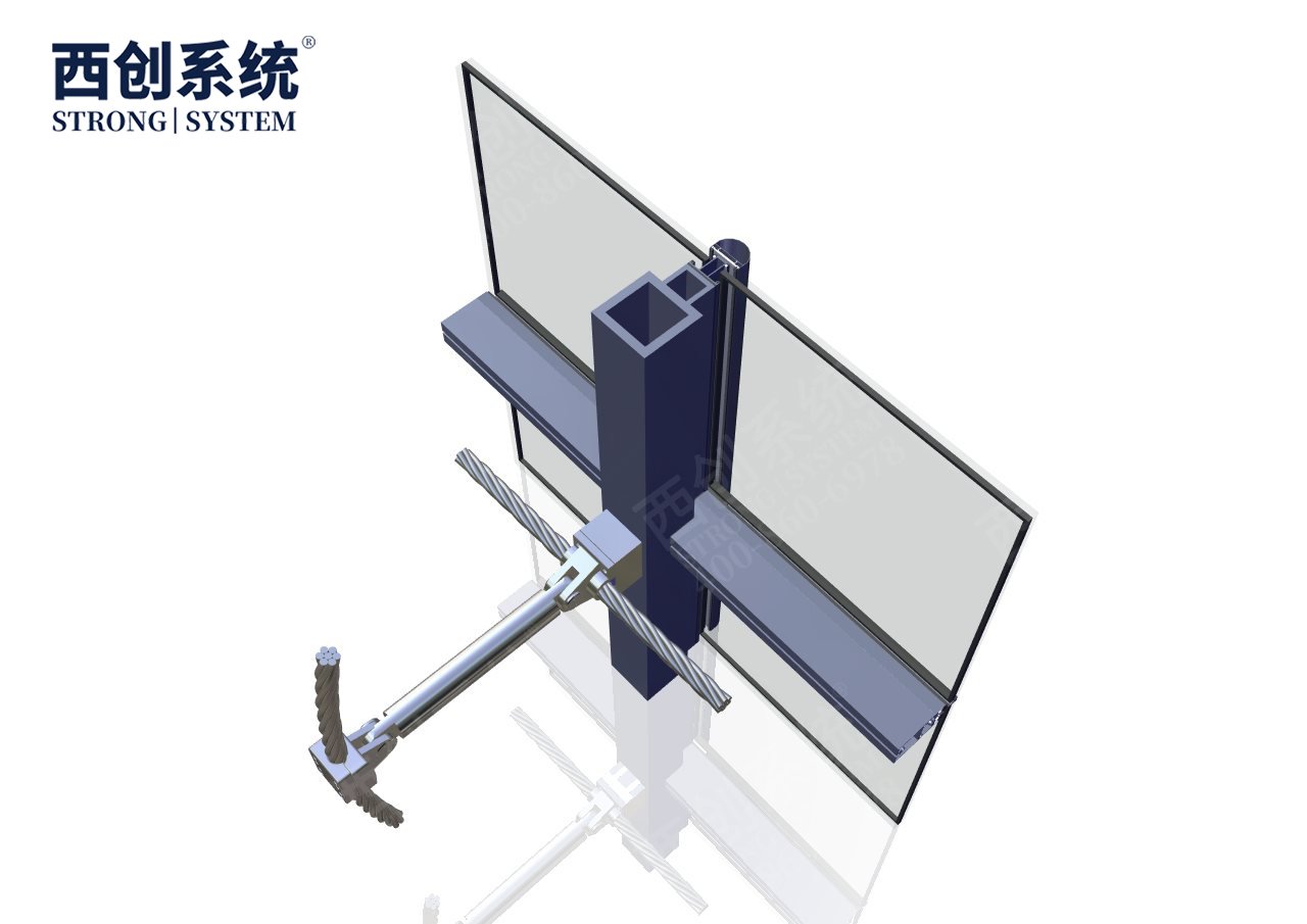 山東·青島上合綜合樓項(xiàng)目凸型精制鋼索桿自平衡玻璃幕墻系統(tǒng)——西創(chuàng)系統(tǒng)(圖13)